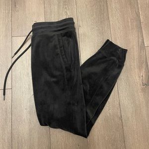 MNY Black Fuzzy Jogger Sweatpants